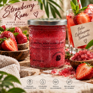 🍓 SCRUB CORPO ALLO ZUCCHERO · STRAWBERRY RUM 300 g
