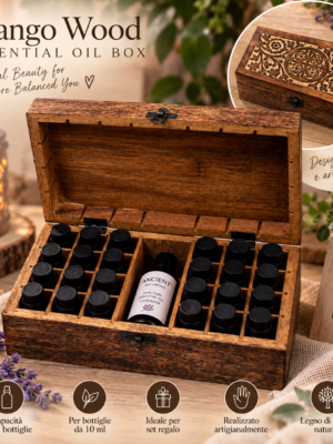 🌸 MANGO FLORAL · BOX PORTA OLI ESSENZIALI 24+1