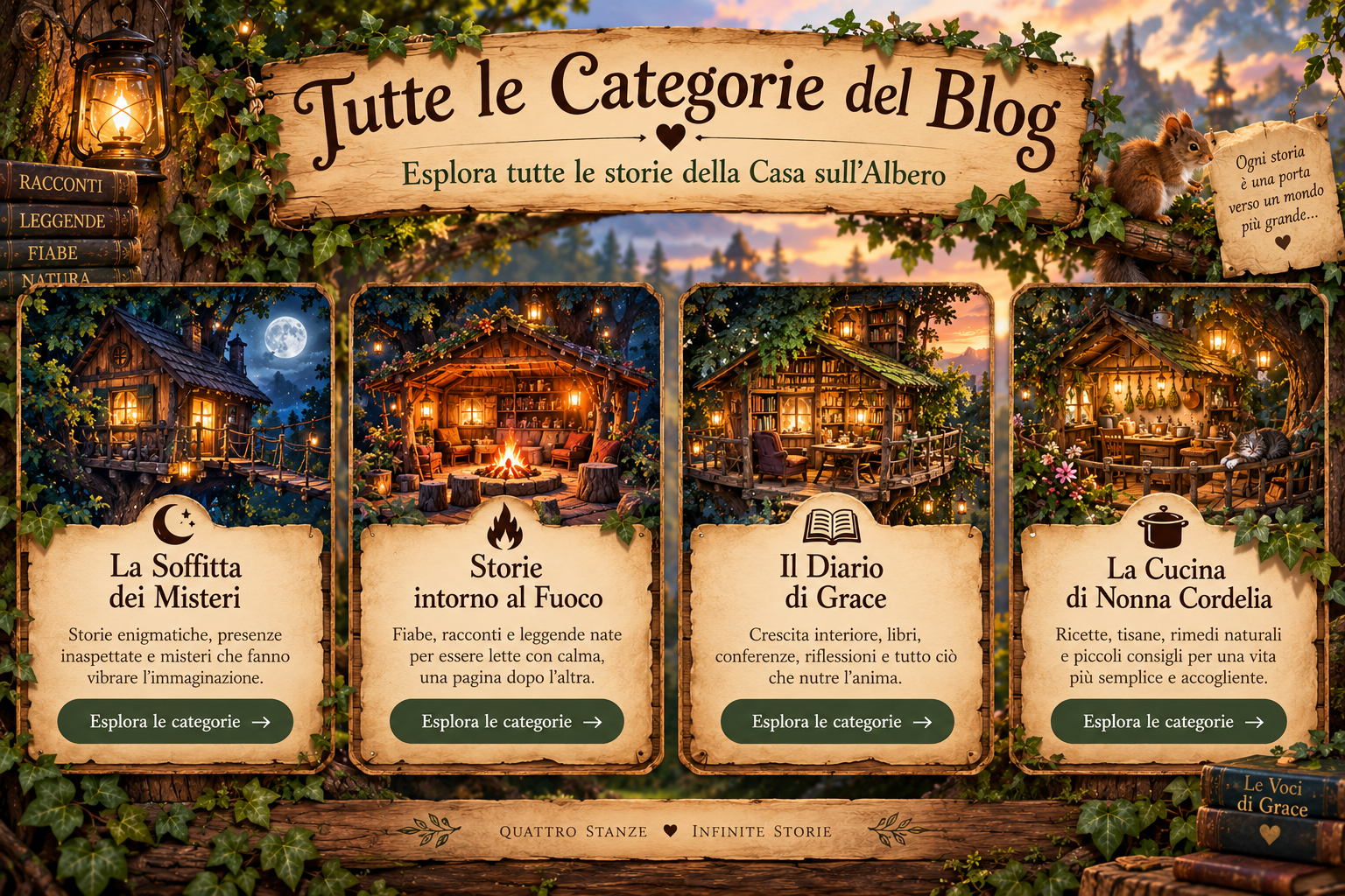 Tutte le categorie del Blog della Casa sull'Albero