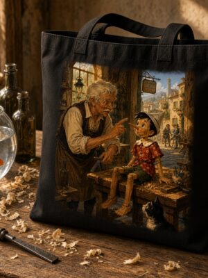 Shopping bag in cotone "Pinocchio"