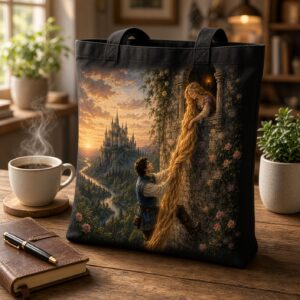 Shopping bag in cotone "Rapunzel"